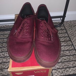 Maroon Vans Shoes